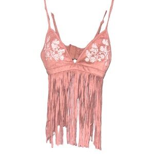 Forever21 Mauve Fringe Top
